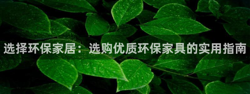 杏耀平台登录入口：选择环保家居：选购优质环保家具的实用指南