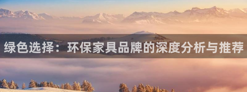 杏耀测速注册：绿色选择：环保家具品牌的深度分析与推荐
